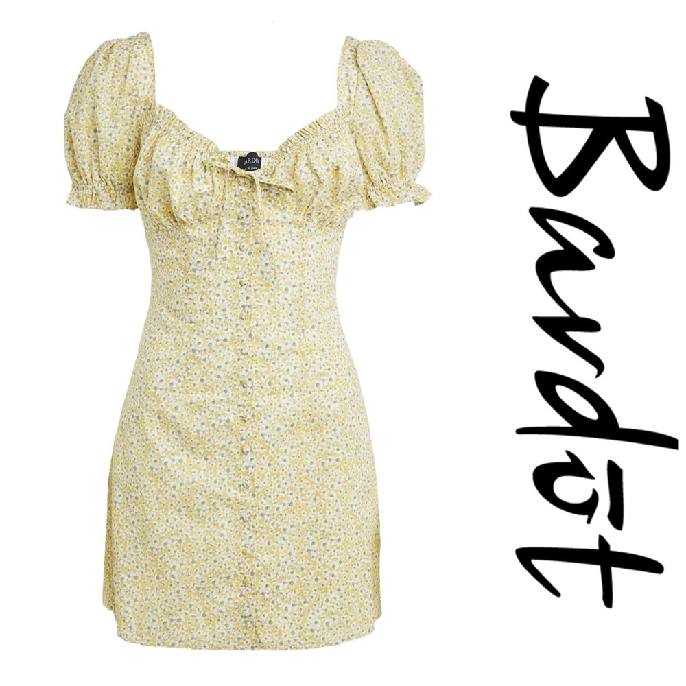 Bardot LUCINTA MINI DRESS IN YELLOW DAISY - Picture 6 of 6